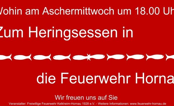 Heringsessen bei der Feuerwehr Hornau