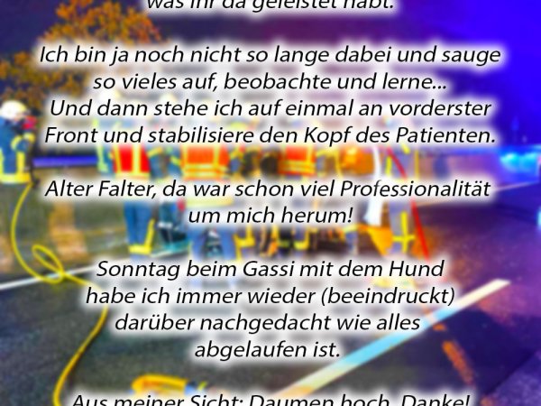 Eindrücke vom Einsatz