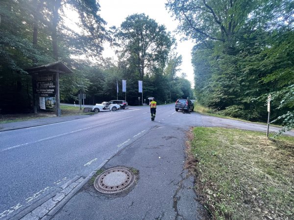 Verkehrsunfall mit eingeklemmter Person