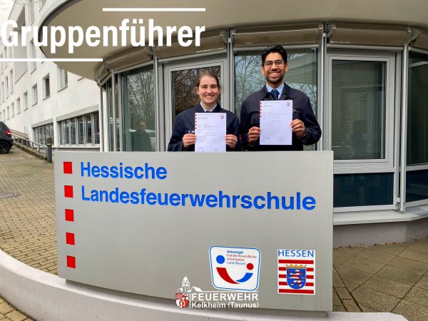 🧑‍🚒Zwei neue Gruppenführer in Kelkheim🧑‍🚒