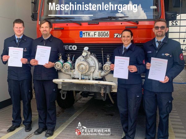 👩🏻‍🚒 Neue Maschinisten für Kelkheim👩🏻‍🚒