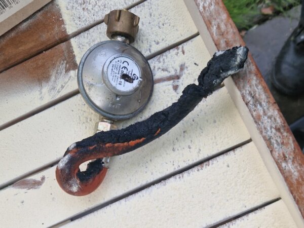 Brand eines Gasgrill